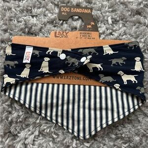 Lazy One Black and Cream Dog Bandana